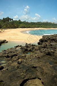 和波多黎各的岩石冲浪旅行里科假期海洋摄影海岸线游客海浪图片