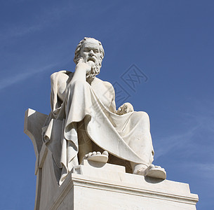 希腊雅典苏格拉底神像哲学文明雕像智慧大学思想家纪念碑大理石座位老师图片