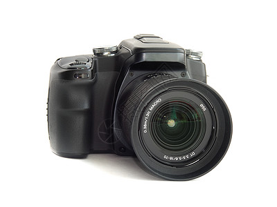 黑色照相机乐器电气光学生活兜帽反射白色摄影技术相机图片