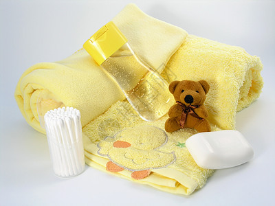 婴幼儿护理鸭子玩具熊化妆品淋浴肥皂时间洗澡乐趣童年手巾图片
