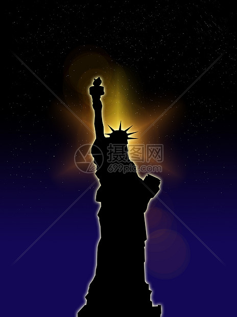 夜间2自由宣言纪念碑地标历史性插图黑色自由数字蓝色辉光民主图片