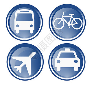 旅行图标机动性运输插图蓝色车辆图片