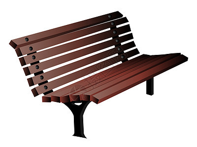 放松长椅座位白色公园插图季节木头休息背景图片