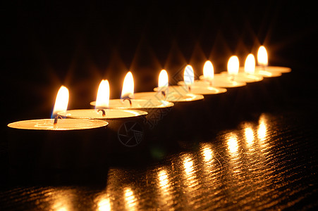 浪漫的蜡烛健康黑色火焰背景图片