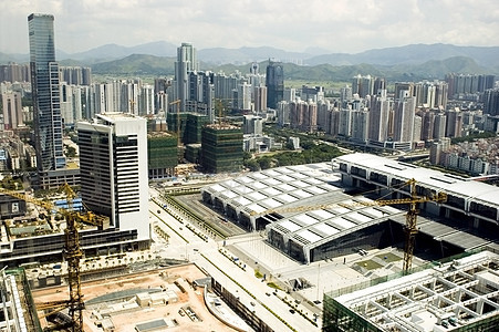 中国大都会天空山脉中心财产景观道路住宅展览摩天大楼建筑图片