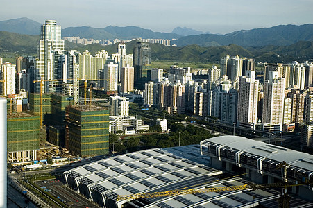 中国大都会住宅建筑学道路城市化丘陵天空摩天大楼展览山脉中心图片