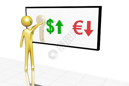 币值变化白色金属反射插图挑战商业红色货币成功绿色图片