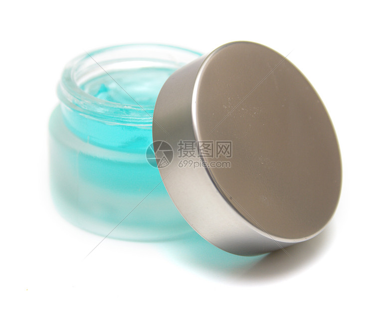 蓝色凝胶药品补品药店奶油女性治疗面具化妆品容貌卫生图片