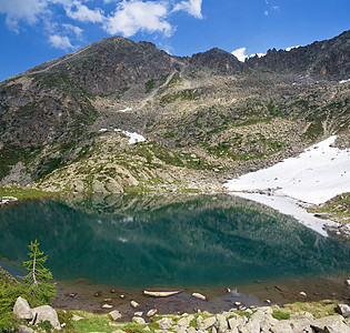 小型高山湖图片