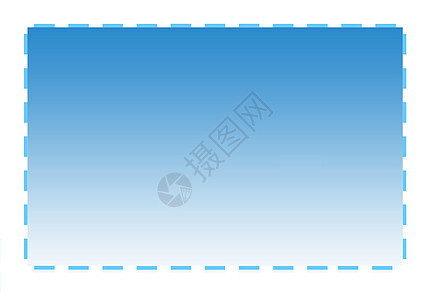 空白优惠券或凭单代金券长方形剪裁蓝色边缘插图打印小路图形化矩形图片