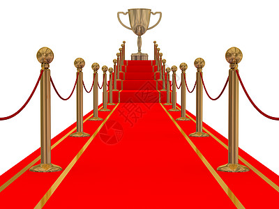 红地毯路上的金杯赢家地毯成功冠军楼梯奖项插图入口节日娱乐领导图片