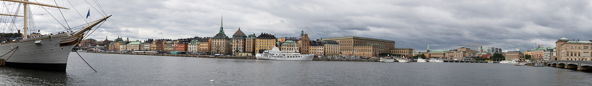 斯德哥尔摩全景旅行城市建筑地标房子建筑学港口建筑物蓝色首都图片