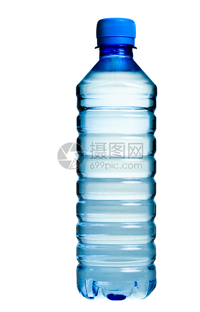 瓶装水瓶子蓝色白色塑料宠物液体口渴茶点生活矿物图片