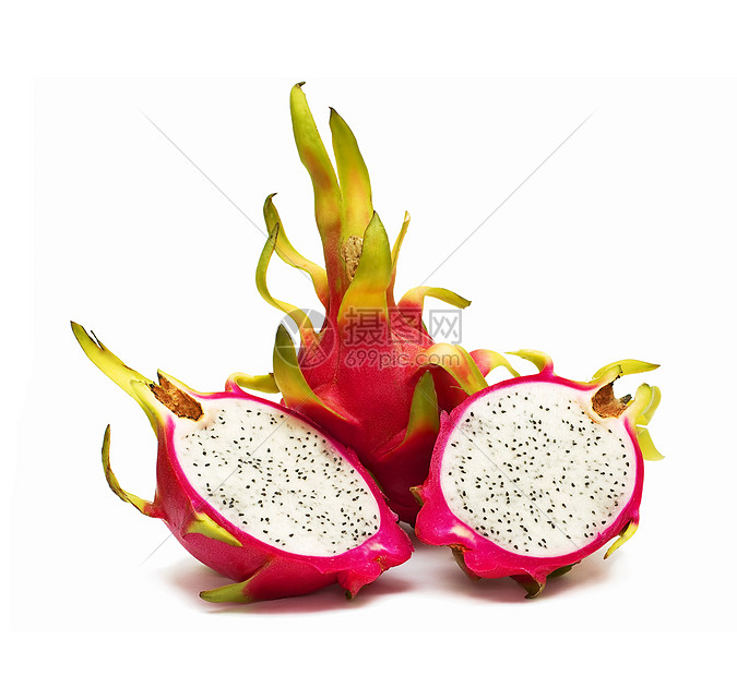外表的泰国水果 龙果气候宏观红色绿色情调美食黑色白色食物粉色图片