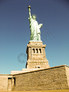 自由女士国家纪念碑自由女神雕像岩石天空自由石头图片