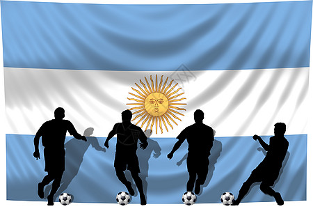 阿根廷足球踢足球运动员爱国播放器横幅拉丁团队游戏运动旗帜国家锦标赛图片
