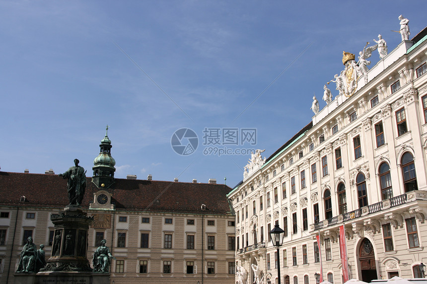 霍夫堡雕塑艺术建筑学历史性地标观光建筑旅行庭院雕像图片