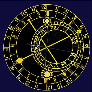 天文钟  矢量神话旅游天文学图层文化小时城市手表八字数字图片