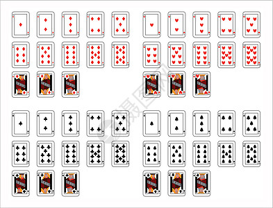 纸牌卡红色扑克玩家钻石游戏黑桃背景图片