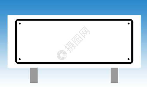 白白空路标天空蓝色图形化空白指示牌插图旅行背景图片