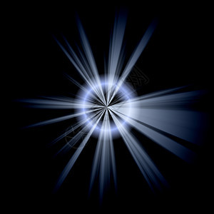 蓝色非常规白星辉光爆破辐射活力设计星星线条火花黑色星光图片
