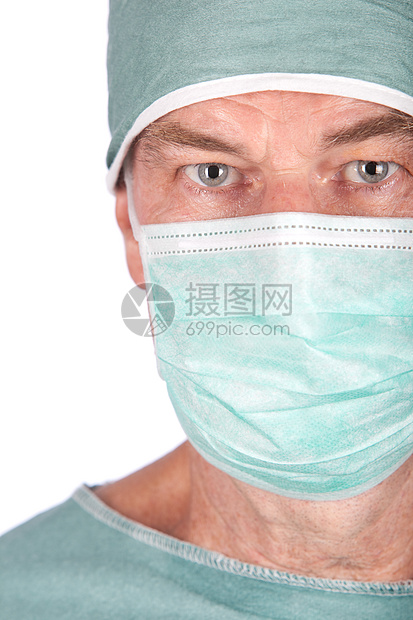 男性外科医生面具卫生药品保健白色男人绿色手术医疗图片
