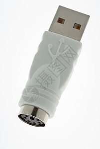 PS2 到 USB 适配器黑色白色连接器电子图片