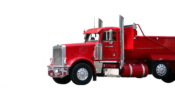 红色红货车运输货运搬运工轮子柴油机拖拉机汽车驾驶交通图片