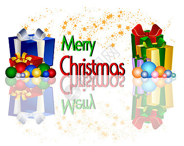 圣诞快乐的背景背景礼物插图卡片盒子展示星星背景图片