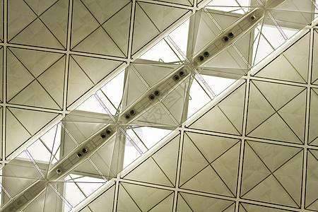 钢铁屋顶对角线建筑学工程天花板框架金属线条建筑图片