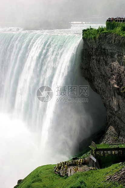 尼亚加拉坠落蓝色危险绿色流动瀑布力量面纱全景游客漩涡图片
