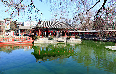 北京的宫子公公狮子皇帝房子历史游客文化王朝公园池塘花园图片