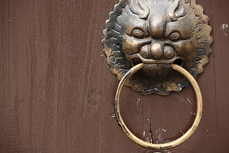 古东门敲门器入口戒指安全历史房子宗教寺庙青铜装饰品建筑图片