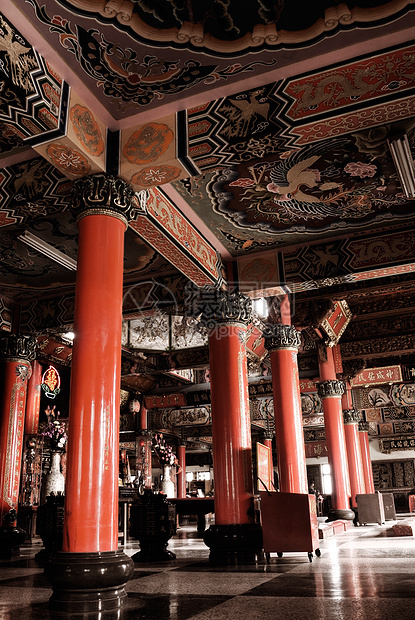 中华庙内传统建筑 中国寺庙图片