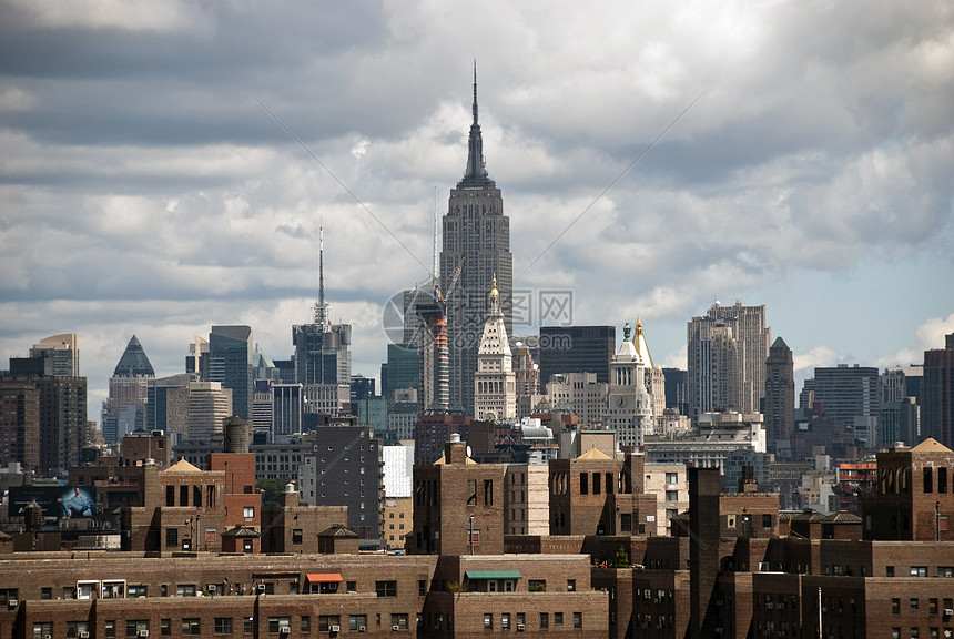 纽约市天线市中心全景天际时间财产商业公园建筑帝国历史性图片