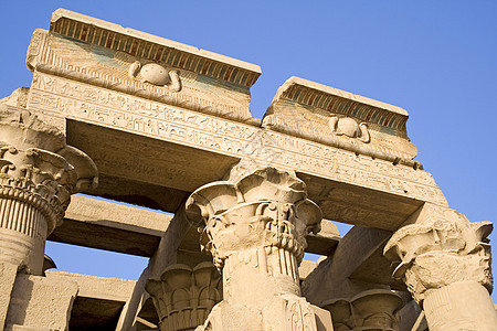 孔乌姆波寺庙法老沙漠监护人国王旅行雕塑地标纪念碑岩石雕像图片