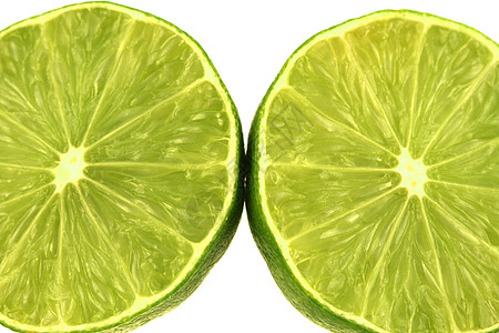 孤立的利梅切片绿色柠檬果汁水果背景图片