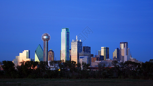 得克萨斯州达拉斯市下城景观建筑市中心办公室城市商业摩天大楼团圆公司都市背景图片