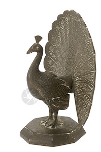 孔雀雕像塑像艺术装饰品鸟类雕塑金子异国纪念品工艺高清图片