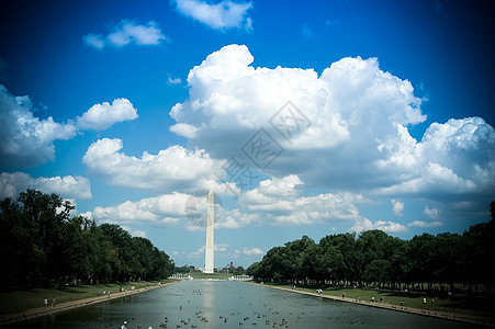乔治华盛顿纪念纪念碑反射水池自由地标方尖碑旅游天空纪念馆荣誉图片
