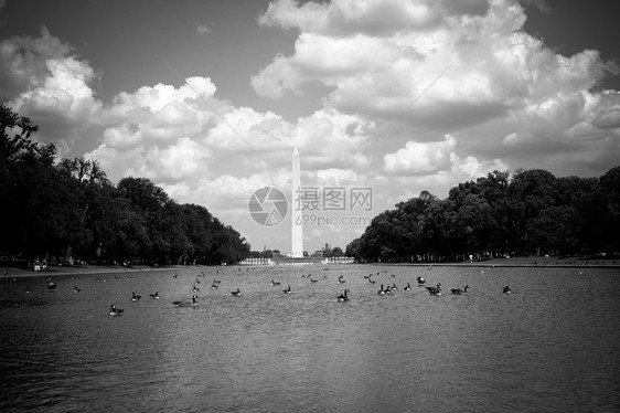 乔治华盛顿纪念纪念碑地标方尖碑旅游水池天空纪念馆反射自由荣誉图片