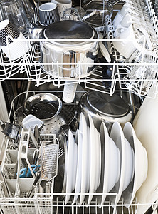 洗碗机日常用品器具洗涤用具白色厨具餐具盘子打扫卫生图片