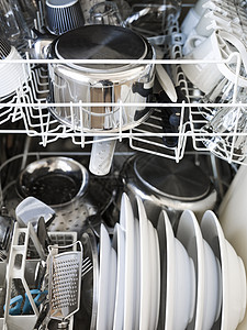 洗碗机厨房盘子白色陶器打扫餐具卫生洗涤用具器具图片