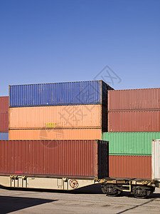 货物集装箱码头工业方式运输蓝天晴天船运商业太阳交通图片