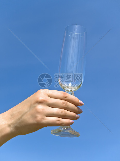 葡萄酒杯蓝色玻璃图片