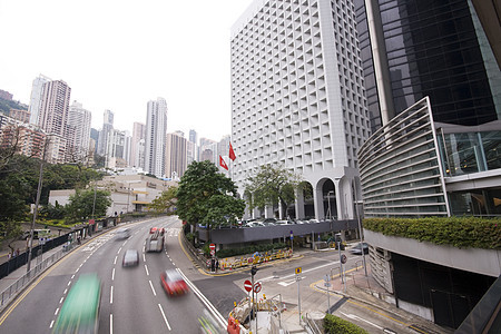 香港市中心的交通经过香港汽车旅行路口戏剧性景观建筑隧道旅游城市运输图片