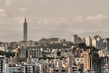 台北市景房子首都构造蓝色城市大厦风景爬坡建造景观图片