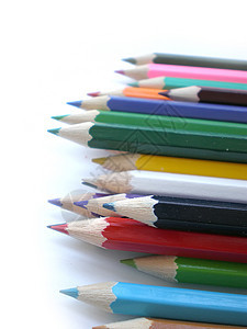 彩色铅笔染色幼儿园工具配件木头爱好圆形补给品闲暇绘画图片
