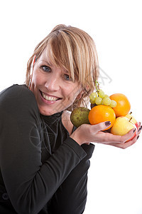 可爱的果实金发橘子女性健康饮食食物女性化水果图片