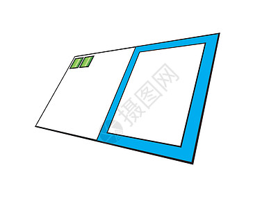 空白名片卡片白色公司蓝色插图绿色风俗背景图片